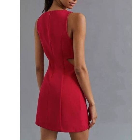 NWT ANTHROPOLOGIE Mare Mare Cutout Mini Shift Red Dress Size Large - Picture 2 of 9